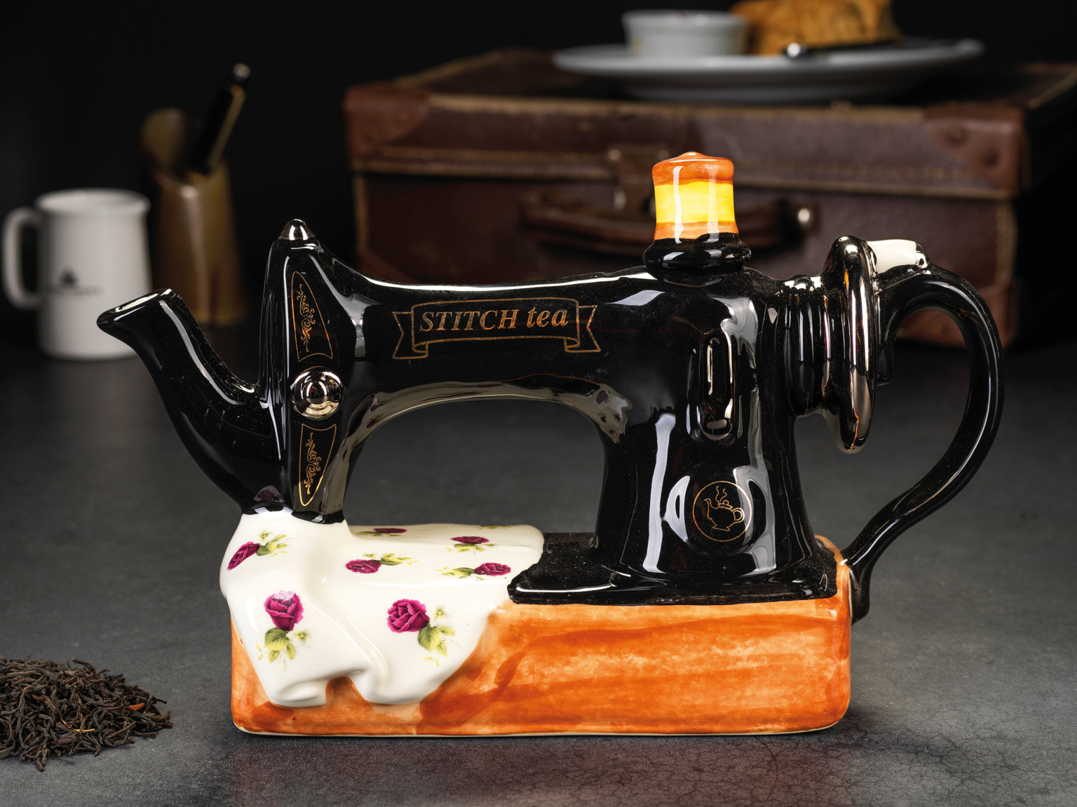 Novelty Sewing Machine Teapot Buy for £75.00 by Carters of Suffolk